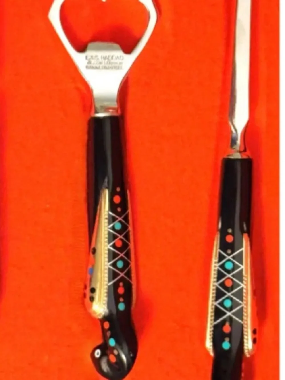 Late 20th Century S&s Haddad Family Authentic Jezzine Bar Serving Set